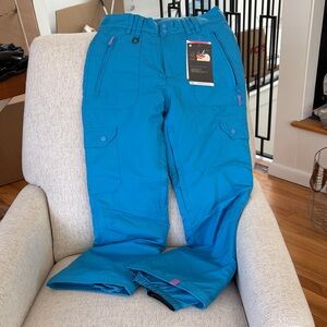 Roxy Kids Blue Cargo ski and snowboard pants NWT